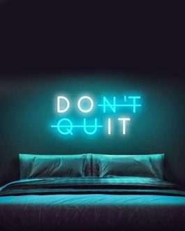 Misbh Don’t Quit Neon Sign/Lights (16×24 inches) Neon LED Light, Decorative Light for Room, Glass Tube Lights Sign for Bedroom, Party and Bar (Ice Blue)