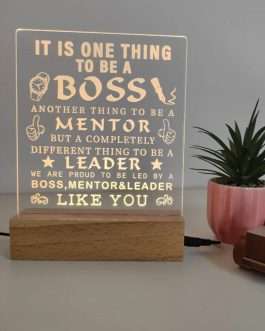 Misbh Customized Acrylic Engraved Wooden Frame Gift for Bosses and Leaders