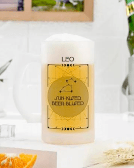 Zodiac Cheers Personalized Beer Mug – Leo