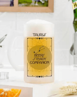 Zodiac Cheers Personalized Beer Mug – Taurus