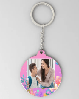 Personalized Floral Keychain for Mom