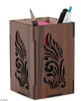 1 Compartments wooden pen stand