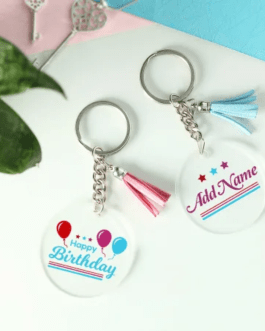 Personalized Happy Birthday Keychains (Set of 2)