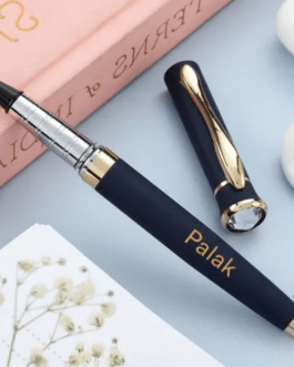 Personalized Rollerball Pen with CZ Stone