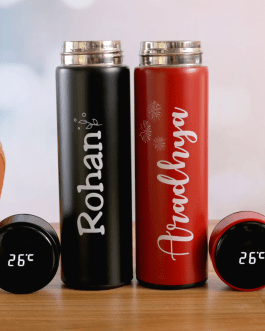 Personalised LED Temperature Bottles