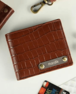 Personalized Brown Leather Wallet for Men