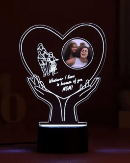 Personalized Because Of You Mom LED Lamp